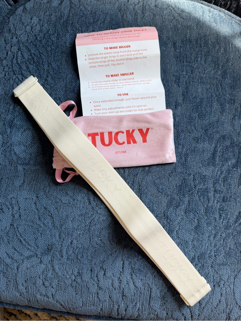 Adjustable Waist Tuck Strap - Cream